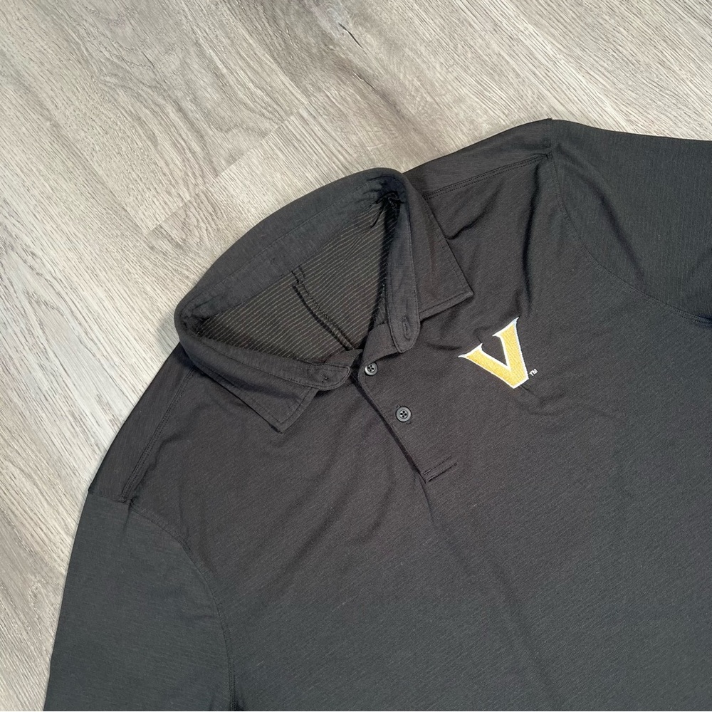 Lululemon Evolution Polo Shirt Vanderbilt Commodores Black Mens Large L Golf